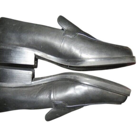 FRANCO SARTO Flex Black Italian Leather Loafers Driving Shoes size 10 wide - Picture 6 of 11